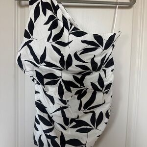 NWOT | Abercrombie & Fitch One Shoulder Poplin Blouse | Size S